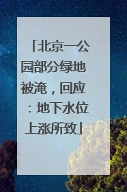 北京一公园部分绿地被淹，回应：地下水位上涨所致